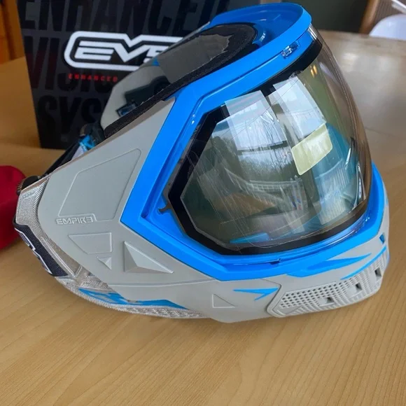 Empire Paintball Mask EVS Gray/Cyan 21664 new - Picture 2 of 10